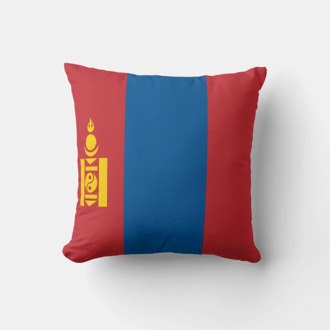 Mongolia (Mongolian) Flag Cushion (Front)