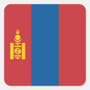 Mongolia – Mongolian Flag Square Sticker