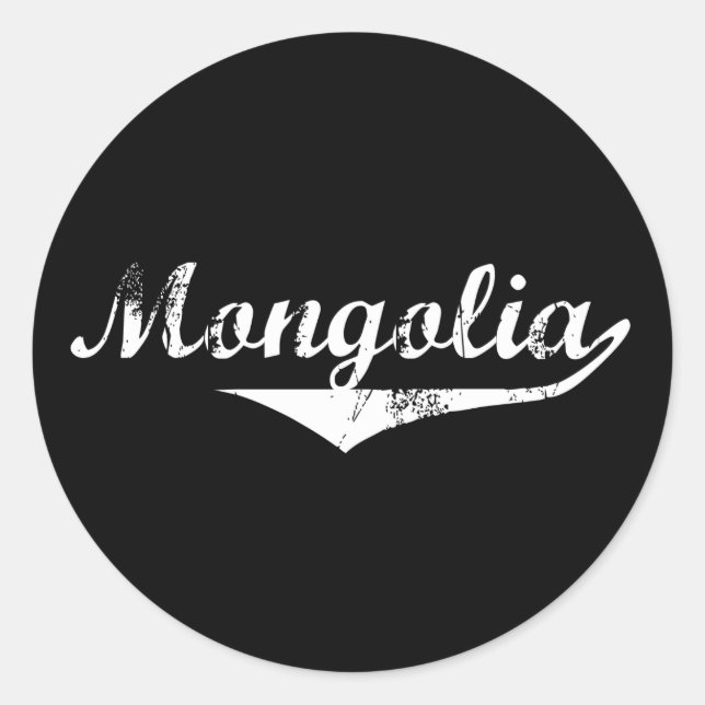 Mongolia Revolution Style Classic Round Sticker (Front)