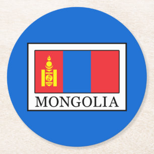 Mongolia Round Paper Coaster