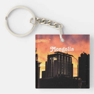 Mongolia Skyline Key Ring