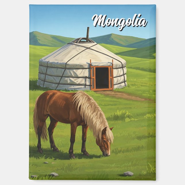 Mongolia Travel Magnet (Front)