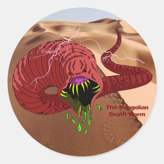 Mongolian Death Worm Sticker (Front)