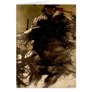 Mongolian Horseman Card