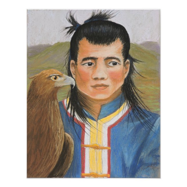 Mongolian Hunters Print (Front)