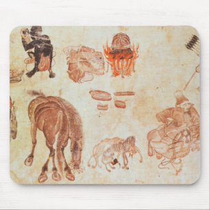 Mongolian nomadic camp, 15th century mouse pad