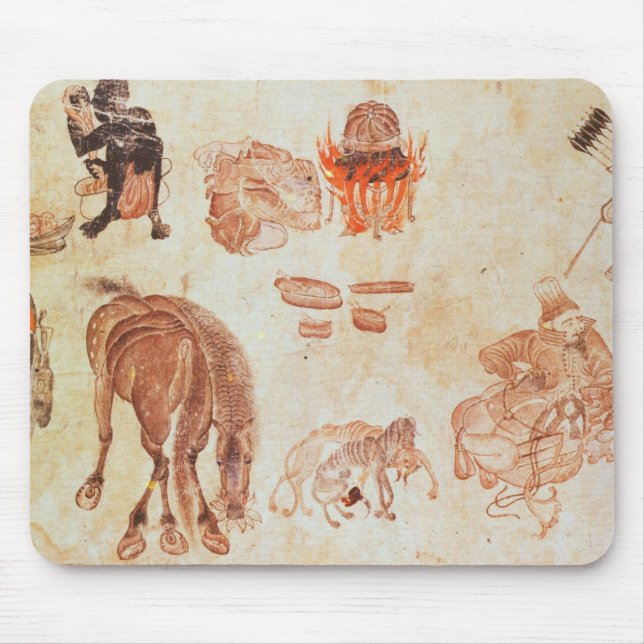Mongolian nomadic camp, 15th century mouse pad (Front)