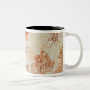 Mongolian nomadic camp, 15th century Two-Tone coffee mug