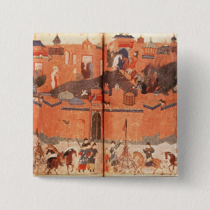 Mongols under the leadership of Hulagu Khan 15 Cm Square Badge