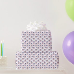 Mongoose and Block Print Palmetto Tree  Wrapping Paper