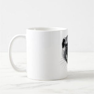 Mongoose Head Black & White T-Shirt Coffee Mug
