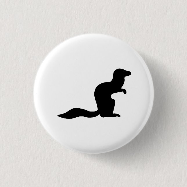 Mongoose Silhouette 3 Cm Round Badge (Front)