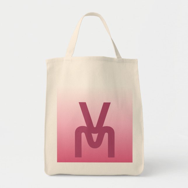 Mongram Pink Gradient Tote Bag (Front)