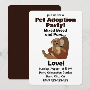 Mongrel Dog Mixed Breed Pure Love Pet Adoption  Invitation