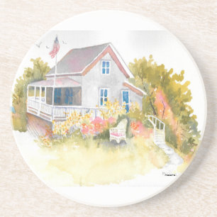 Monhegan Cottage J Kilburn Coaster