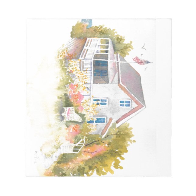 Monhegan Cottage J Kilburn Notepad (Front)