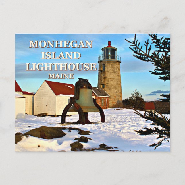 Monhegan Island Lighthouse, Maine Postcard (Front)