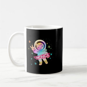 MONICA 2Adorable girl name with cute Astronaut Coffee Mug