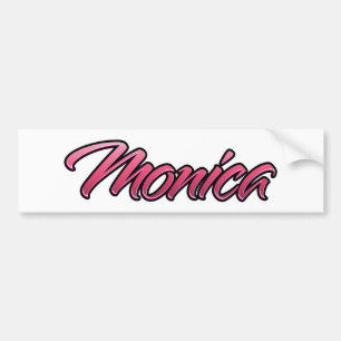 Monica faded pink sticker