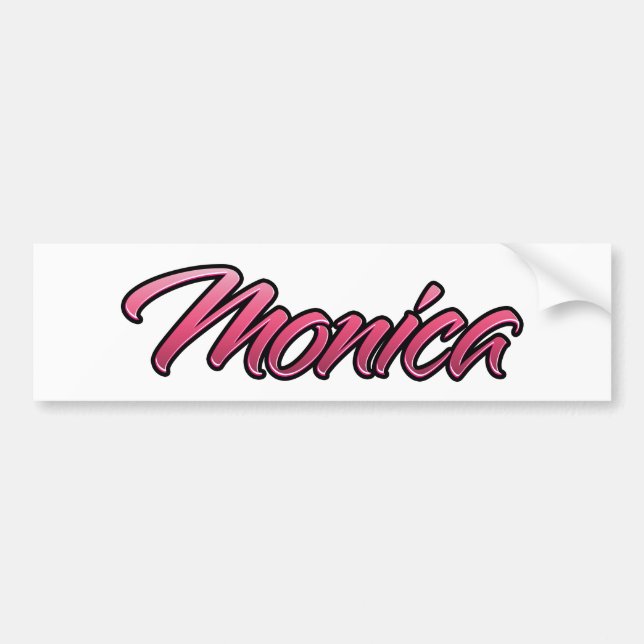 Monica faded pink sticker (Front)