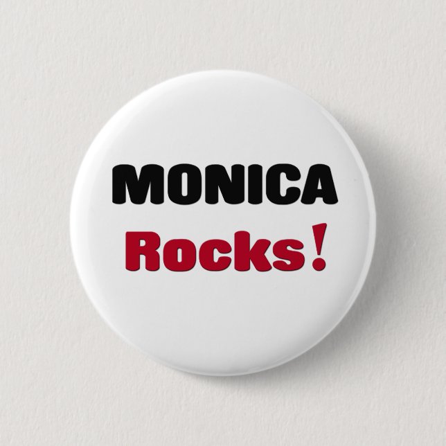 Monica Rocks 6 Cm Round Badge (Front)