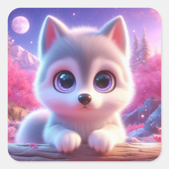 "Monica" Square Sticker (Front)