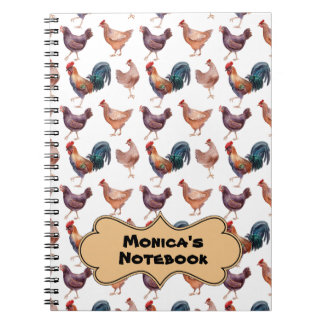 Monica's Chicken Spiral Notebook