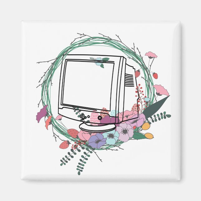 Moniter and Wreath Magnet (Front)