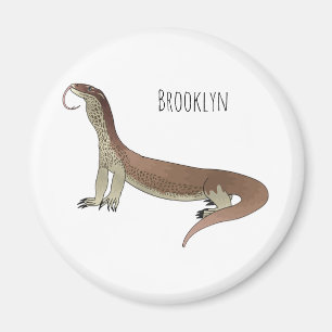 Monitor lizard cartoon illustration magnet