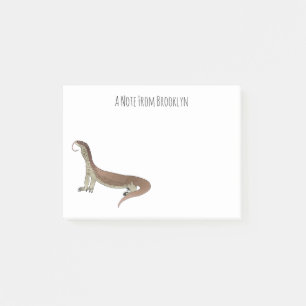 Monitor lizard cartoon illustration post-it notes