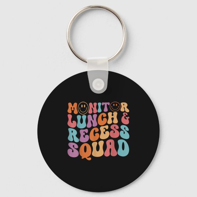 Monitor Lunch And Recess Squad Colourful Enthusias Key Ring (Front)
