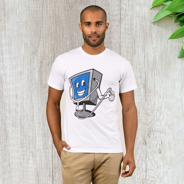 Monitor With A Stethoscope Mens T-Shirt (Creator Uploaded)