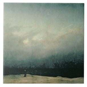 Monk by sea, 1809 ceramic tile