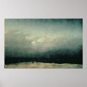 Monk by sea, 1809 poster