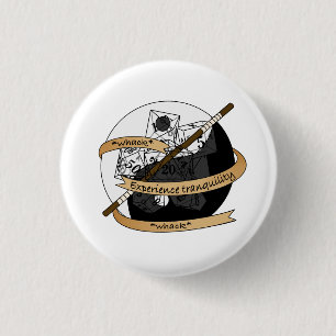 Monk Dice Design 3 Cm Round Badge