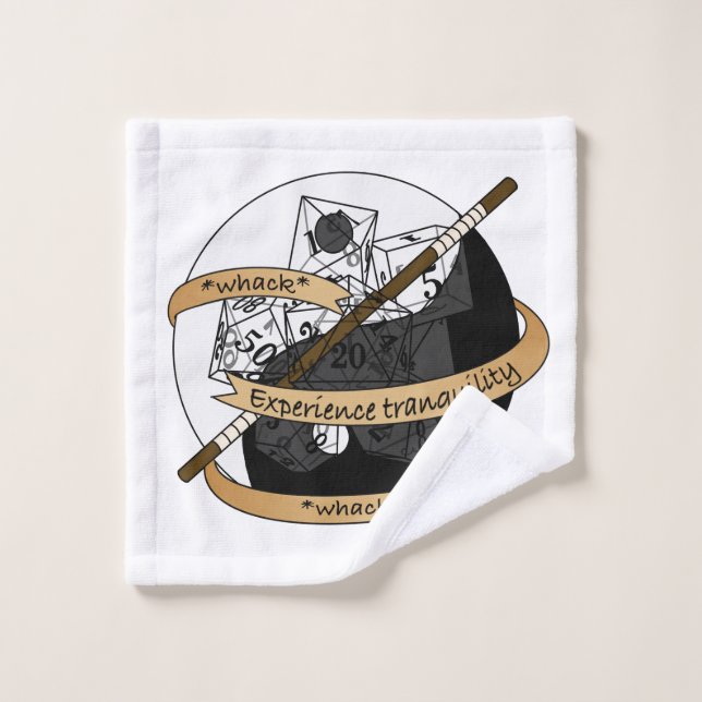 Monk Dice Design Bath Towel Set (Wash Cloth)