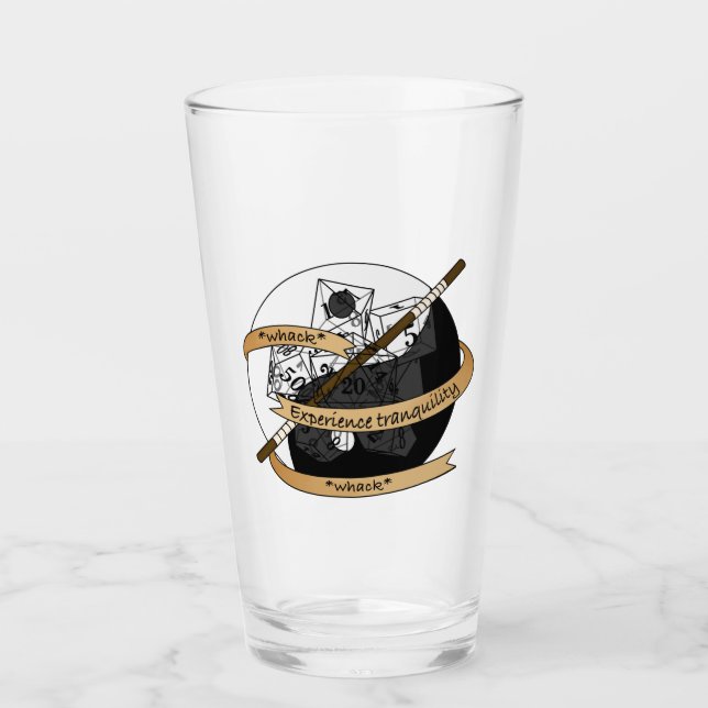 Monk Dice Design Glass (Front)