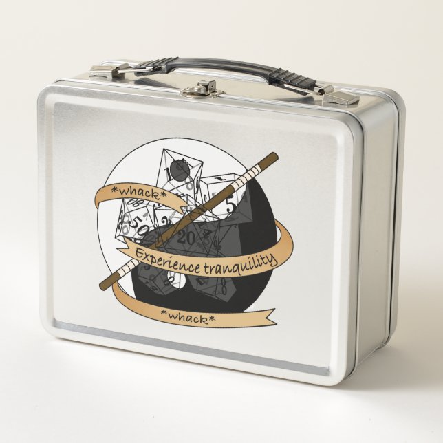 Monk Dice Design Metal Lunch Box (Front)