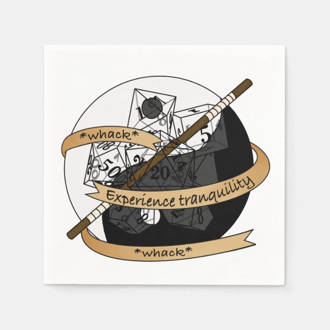 Monk Dice Design Napkin (Front)