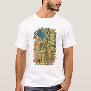 Monk Eadwine at work on the manuscript, T-Shirt