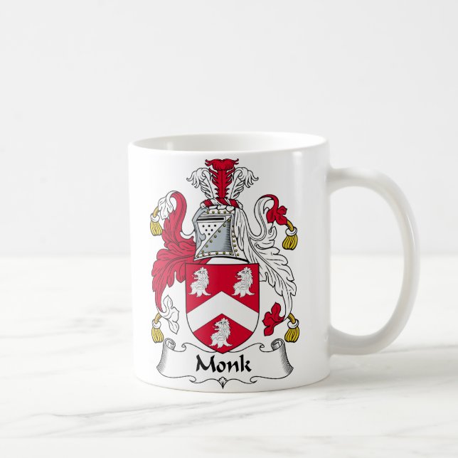 Monk Family Crest Coffee Mug (Right)