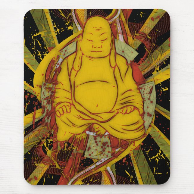 Monk in Meditation Mouse Pad (Front)