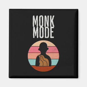 Monk Mode, Zen And Yoga, Meditation,buddhist, Retr Magnet