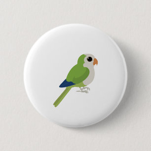 Monk Parakeet 6 Cm Round Badge