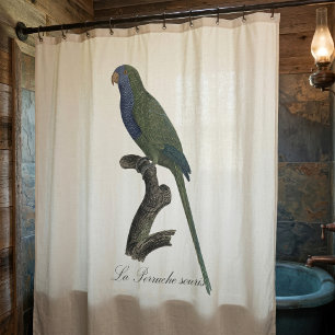 Monk Parakeet or Monk Parrot, Myiopsitta Monachus Shower Curtain