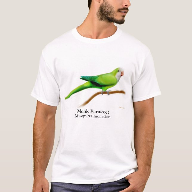 Monk Parakeet T-Shirt (Front)