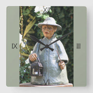 Monk Statue Clock