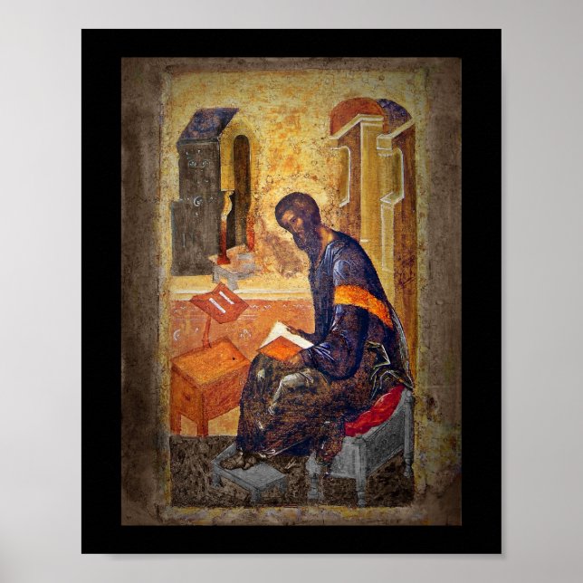 Monk Studying Scripture Poster (Front)