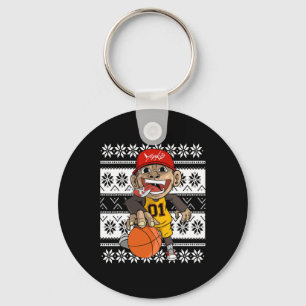 Monkä Ugly Christmas Sketll Key Ring