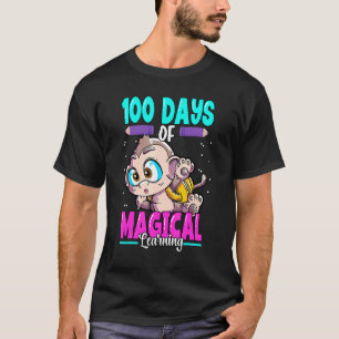 Monkey 100 Days Of School 100 Days Of Magical Lear T-Shirt